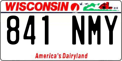WI license plate 841NMY
