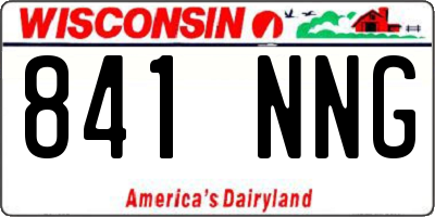WI license plate 841NNG