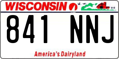 WI license plate 841NNJ