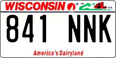 WI license plate 841NNK