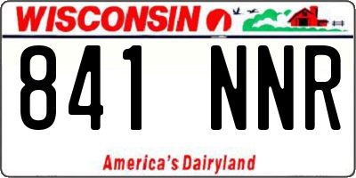 WI license plate 841NNR