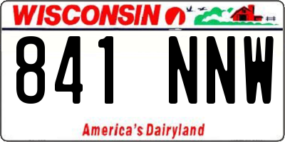 WI license plate 841NNW