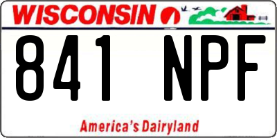 WI license plate 841NPF