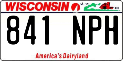 WI license plate 841NPH