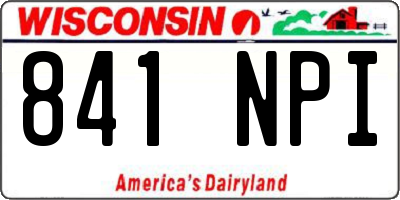 WI license plate 841NPI