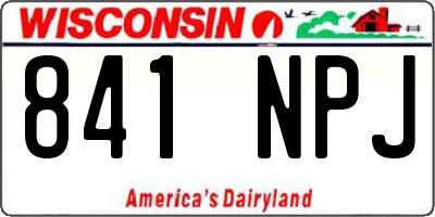 WI license plate 841NPJ