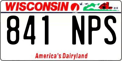 WI license plate 841NPS