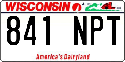 WI license plate 841NPT