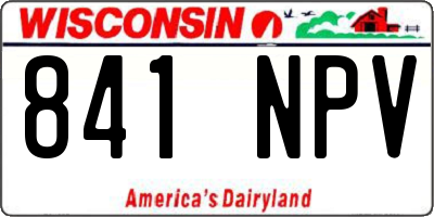 WI license plate 841NPV