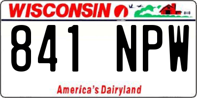 WI license plate 841NPW
