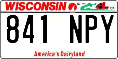 WI license plate 841NPY