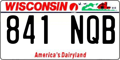 WI license plate 841NQB
