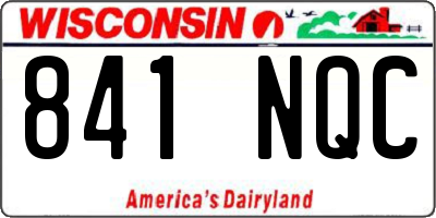 WI license plate 841NQC