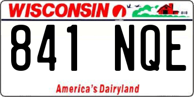 WI license plate 841NQE