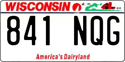 WI license plate 841NQG