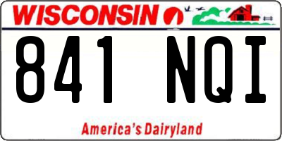 WI license plate 841NQI