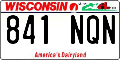 WI license plate 841NQN