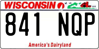 WI license plate 841NQP