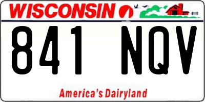 WI license plate 841NQV
