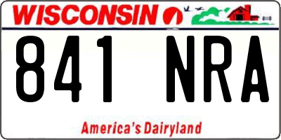 WI license plate 841NRA