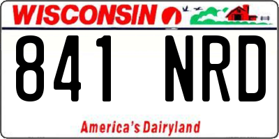 WI license plate 841NRD