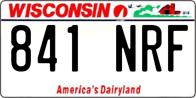 WI license plate 841NRF