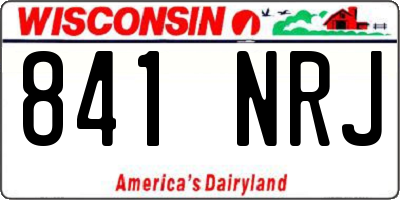 WI license plate 841NRJ