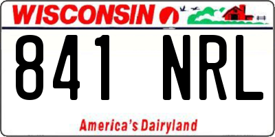 WI license plate 841NRL