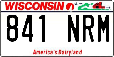 WI license plate 841NRM