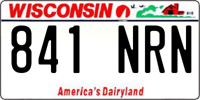 WI license plate 841NRN
