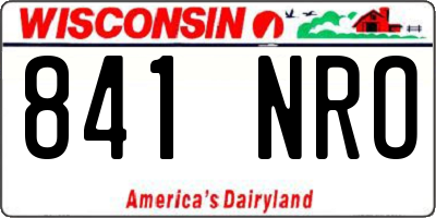 WI license plate 841NRO