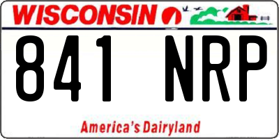 WI license plate 841NRP