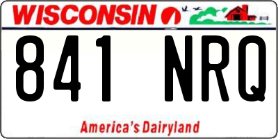 WI license plate 841NRQ