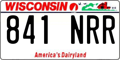 WI license plate 841NRR