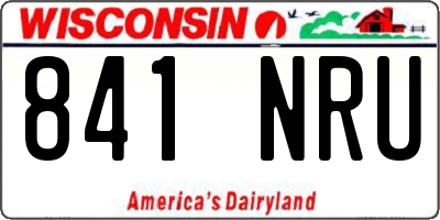 WI license plate 841NRU