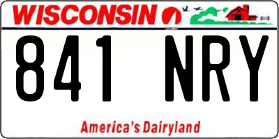 WI license plate 841NRY