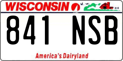 WI license plate 841NSB