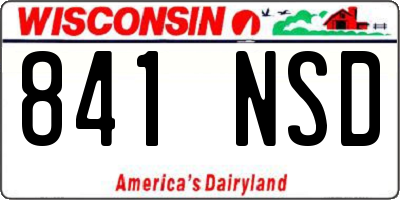 WI license plate 841NSD