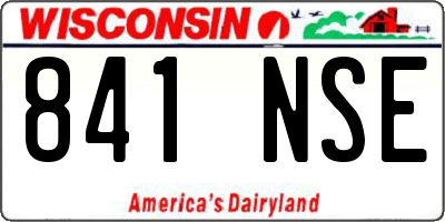 WI license plate 841NSE