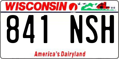 WI license plate 841NSH