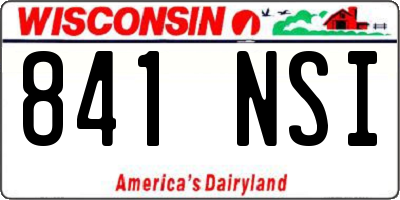 WI license plate 841NSI