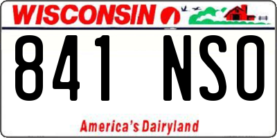 WI license plate 841NSO