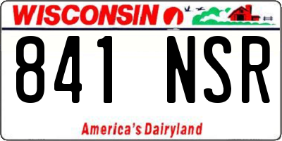 WI license plate 841NSR