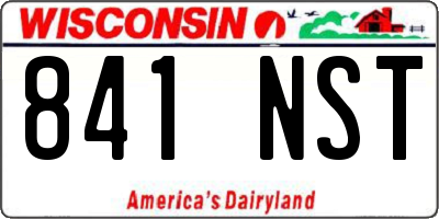 WI license plate 841NST