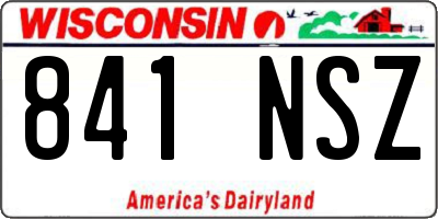 WI license plate 841NSZ