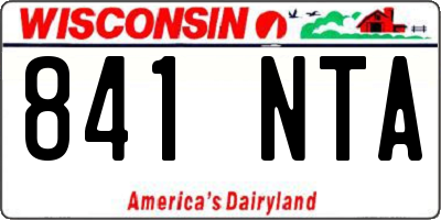 WI license plate 841NTA