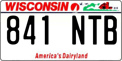 WI license plate 841NTB
