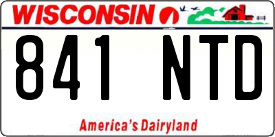 WI license plate 841NTD