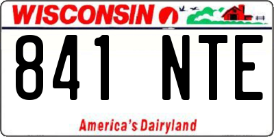WI license plate 841NTE