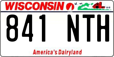 WI license plate 841NTH